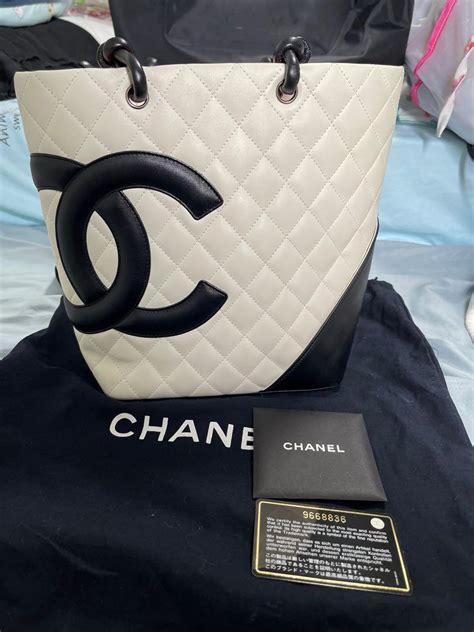 chanel cambon white tote|chanel cambon tote review.